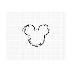Making Family Memories, 2023, Mickey Mouse, Vacation, Trip, Ears Head, Svg Png Dxf Formats, Cut, Cricut, Silhouette