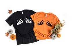 Halloween Skeleton Hand Shirt Png, Skeleton Boobs Shirt Png, Halloween Shirt Png, Womens Halloween Shirt Png, Skeleton H