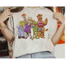 Disney The Muppets Show Group Shot Illustrated Shirt, WDW Magic Kingdom Holiday Unisex T-shirt Family Birthday Gift Adul