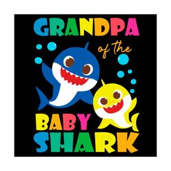 grandpa of the baby shark svg, trending svg, baby shark svg, shark svg, grandpa shark svg, grandpa svg, grandfather shar