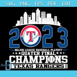 Texas Rangers Major League Baseball Playoff Champions SVG