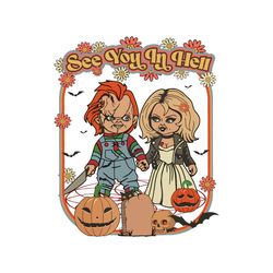 Horror Chucky And Tiffany See You In Hell SVG Graphic File