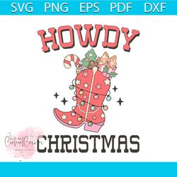 Howdy Christmas Gift Western Cowgirl SVG Digital Cricut File