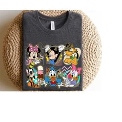 Retro 90s Cute Disney Mickey and Friends Shirt, Minnie, Donald, Unisex T-shirt Family Birthday Gift Adult Kid Toddler Te