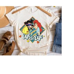 Retro 90s Disney Couples A Goofy Movie Powerline Roxanne Eye To Eye Shirt, WDW Unisex T-shirt Family Birthday Gift Adult
