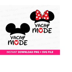 Vacay Mode Svg, Family Trip Svg, Family Vacation Svg, Magical Kingdom, Couple Trip Svg, Mouse Ear and Bow Svg, Png Svg F