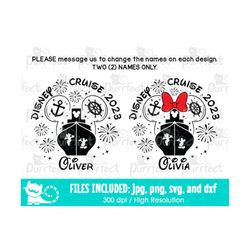 Family Friends Girls Cruise 2023, CUSTOM Name Mouse Cruise 2023 SVG, Digital Cut Files svg dxf png jpg, Printable Clipar