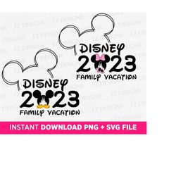 2023 Family Vacation Bundle Svg, Mathcing Mouse Couple Svg, Family Trip 2023 Svg, Magical Kingdom Svg, Png Svg Files For