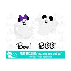 Mouse Ghost SVG, Halloween Ghost SVG, Digital Cut Files in svg, dxf, png and jpg, Printable Clipart