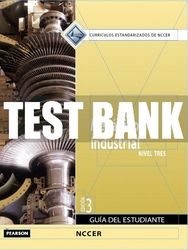 Test Bank For Millwright, Level 3 (in Spanish) 3rd Edition All Chapters