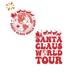 Retro Vintage Christmas Santa Claus World Tour SVG Download