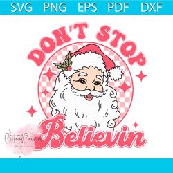 Retro Vintage Pink Santa Claus SVG Graphic Design File