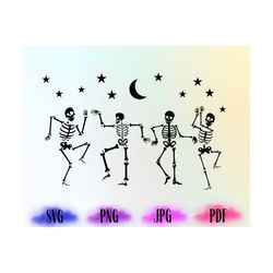 Dancing Skeletons Halloween Svg, Skeletons Halloween Svg, Skeletons Dancing Svg, Dancing Halloween Svg, Skeletons Svg Cr