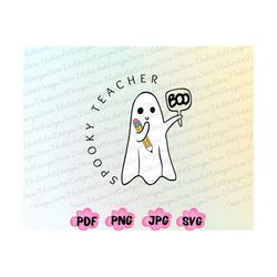 Spooky Teacher Svg, Halloween Shirt Png, Spooky Teacher Png, Funny Halloween Png, Spooky Season,Cute Ghost Png,Halloween