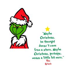 Funny Santa Grinch Maybe Christmas SVG Digital Cricut File