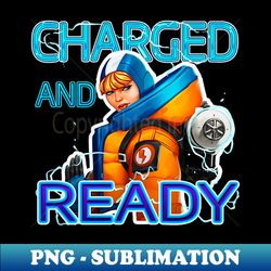 Wattson - Charged And Ready - PNG Transparent Sublimation Design - Perfect for Sublimation Mastery