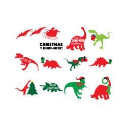Dinosaurs Christmas Bundle Svg, Christmas Svg, Christmas Svg Files, Logo Christmas Svg, Instant download