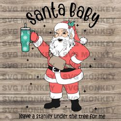 Funny Boujee Santa Baby Christmas Stanley SVG Download SVG EPS DXF PNg