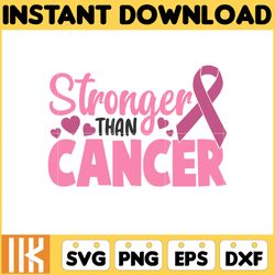 breast cancer svg, stronger than cancer svg, cancer awareness, ribbon svg