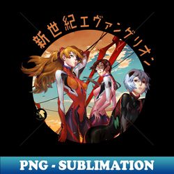 Evangelion Girls - Unique Sublimation PNG Download - Enhance Your Apparel with Stunning Detail