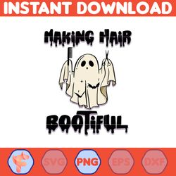 Making Hair Bootiful Png, Funny Halloween Ghost Png, Halloween Hairdressed Png, Bootiful Halloween Png, Trendy Ghost