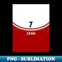 F1 2021 - 7 Raikkonen - Retro PNG Sublimation Digital Download - Bring Your Designs to Life