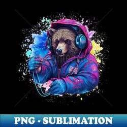 Cyberpunk Bear - Professional Sublimation Digital Download - Perfect for Personalization