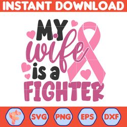 Breast Cancer Svg, My Wibe Is A Fighter Svg, Cancer Svg, Cancer Awareness, Ribbon Svg