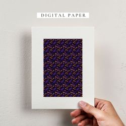 halloween floral seamless pattern/digital paper