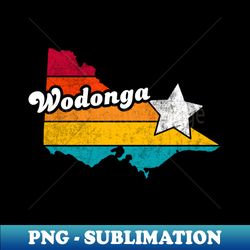 Wodonga Victoria Vintage Distressed Souvenir - Creative Sublimation PNG Download - Defying the Norms