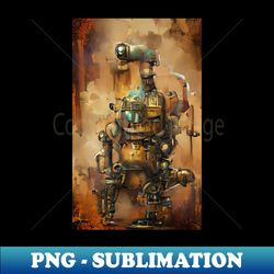 Rusty robot - PNG Transparent Sublimation File - Boost Your Success with this Inspirational PNG Download