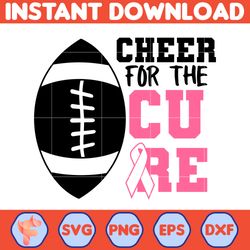 Breast Cancer Svg, Cheer For The Cure Svg, Cancer Svg, Cancer Awareness, Instant Download, Ribbon Svg
