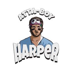 Phillies Atta Boy Harper Baseball MLB PNG Sublimation