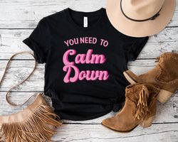 Calm Down Retro Style T-Shirt,TS Lover T-Shirt,Summer Concert Tee,Song Lyrics Shirt,Music Fan Lover Shirt,LGBTQ Pride Sh