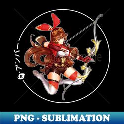 Amber - Genshin Impact - PNG Transparent Digital Download File for Sublimation - Fashionable and Fearless