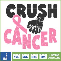breast cancer svg, crush cancer svg, cancer svg, cancer svg, cancer awareness, ribbon svg