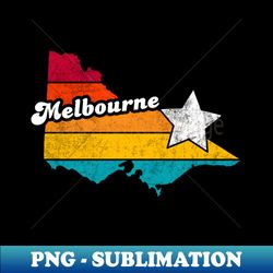 Melbourne Victoria Vintage Distressed Souvenir - PNG Transparent Digital Download File for Sublimation - Revolutionize Your Designs