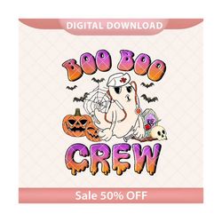 Boo Boo Crew Nurse Png Sublimation Design, Halloween Png, Nurse Png, Halloween Vibes Png, Nurse Halloween Png, Ghost Png