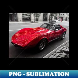 Red Car Manhattan New York City - Aesthetic Sublimation Digital File - Revolutionize Your Designs