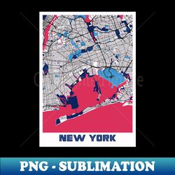 New York - United States MilkTea City Map - PNG Sublimation Digital Download - Unleash Your Inner Rebellion