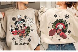 Cute Minnie Tis' The Season Xmas Shirt, Mickey's and Friends Very Merry Christmas Party Matching Tee, Disney Magic Kingd