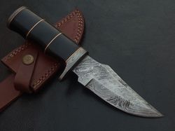 custom handmade Damascus steel hunting bowie knife resinwood handle gift for him groomsmen gift wedding anniversary gift