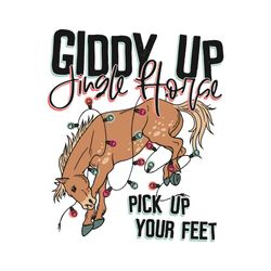 Giddy Up Jingle Horse Western Christmas SVG File For Cricut