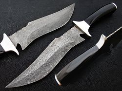 Top quality Custom Handmade Damascus steel hunting bowie knife, best gift for men, gift for friend, gift for him