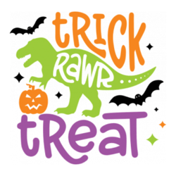 Trick Rawr Treat Png Design, Halloween Png, Halloween Dinosaur Png, Digital Download