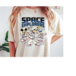 Disney Space Explorers Mickey Mouse and Friends Retro Vintage Shirt Magic Kingdom Unisex T-shirt Family Birthday Gift Ad