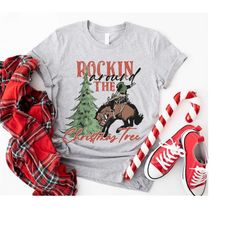 Rockin' Around The Christmas Tree Shirt, Christmas Western Sweatshirt, Christmas Sweatshirt, Holiday Sweatshirt, Merry C
