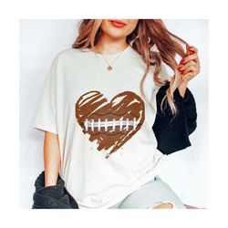 Football heart PNG file for sublimation printing, sublimation designs, DTG printing, digital download, Football t-shirts