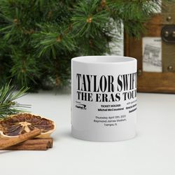 Mug and Tickets, Personalized The Eras Tour Ticket mug, Taylor Swift concert ticket design