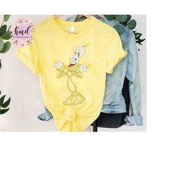 Disney Beauty And The Beast Lumiere Costume Shirt, Belle Princess Potts Chip Tee, WDW Magic Kingdom Unisex T-shirt Famil